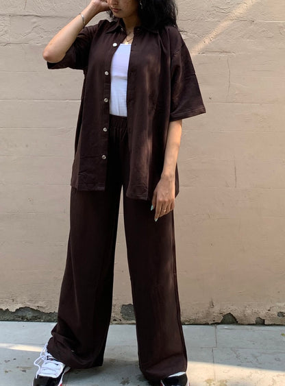 Brown Unisex French Terry Co-ord