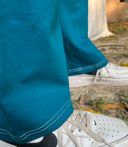 French Terry Men's Shirt Co-ord Teal Blue
