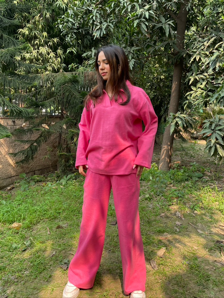 Cotton Fleece Fuchsia Co-ord