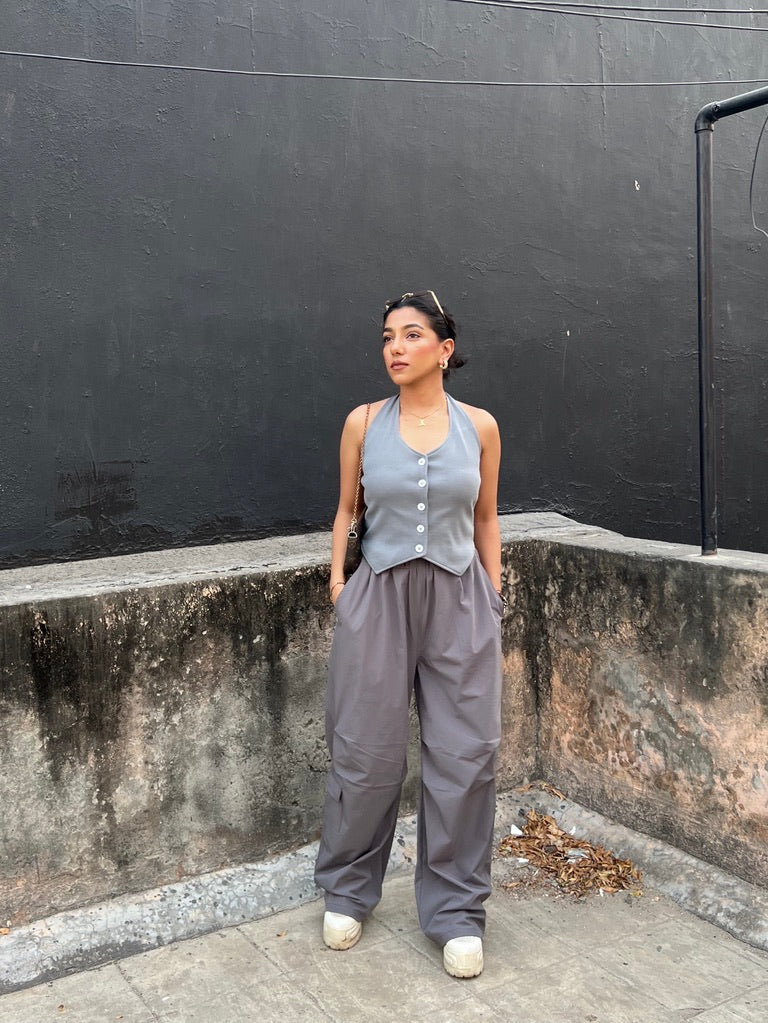Waistcoat Parachute Cargo Joggers Unisex Co-ord