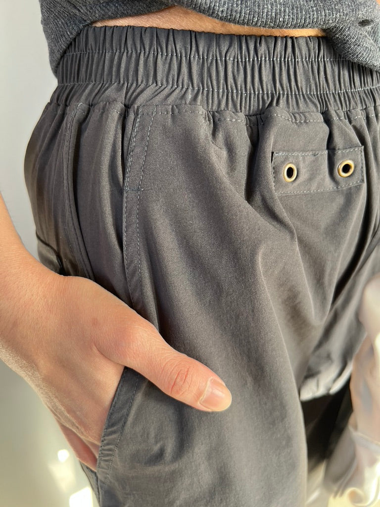 Black Waistcoat Parachute Cargo Co-ord