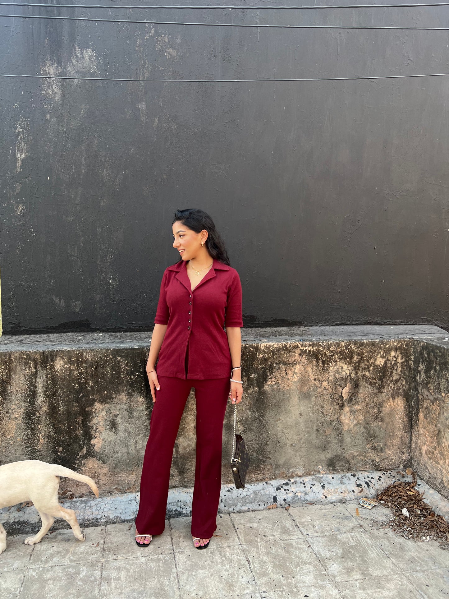 RIB Wine Long Co-ord