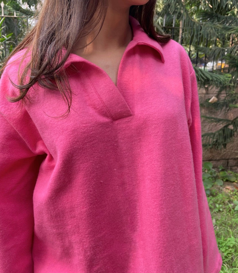 Cotton Fleece Fuchsia Co-ord