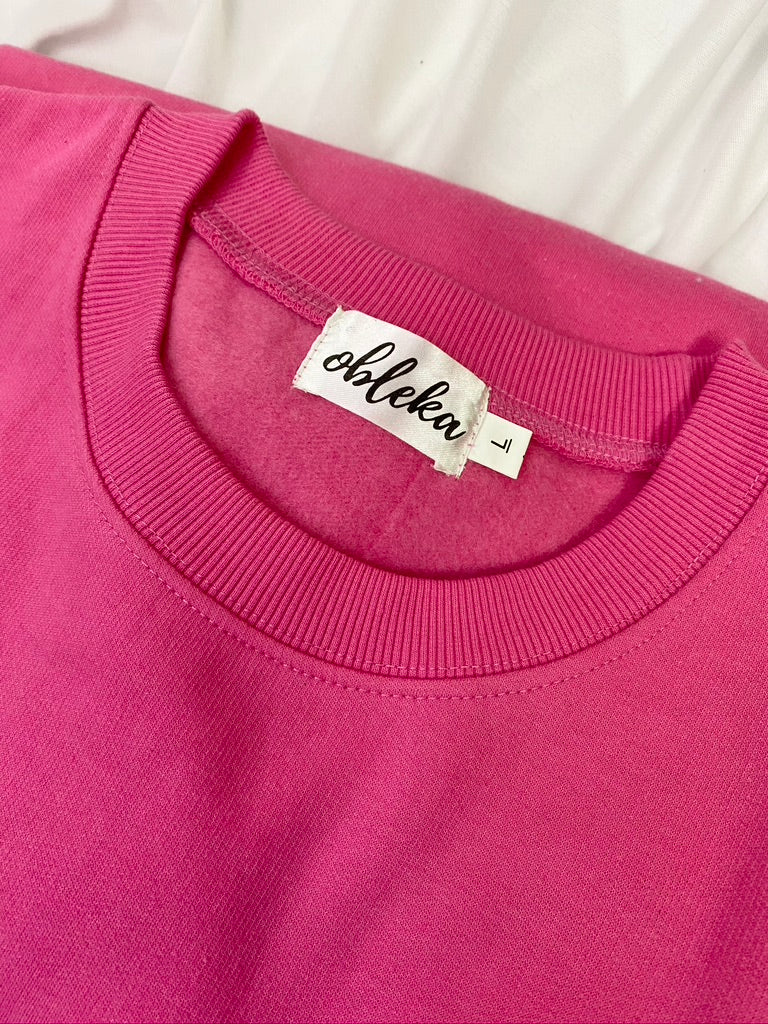 Cotton Fleece Raspberry Unisex Co-ord