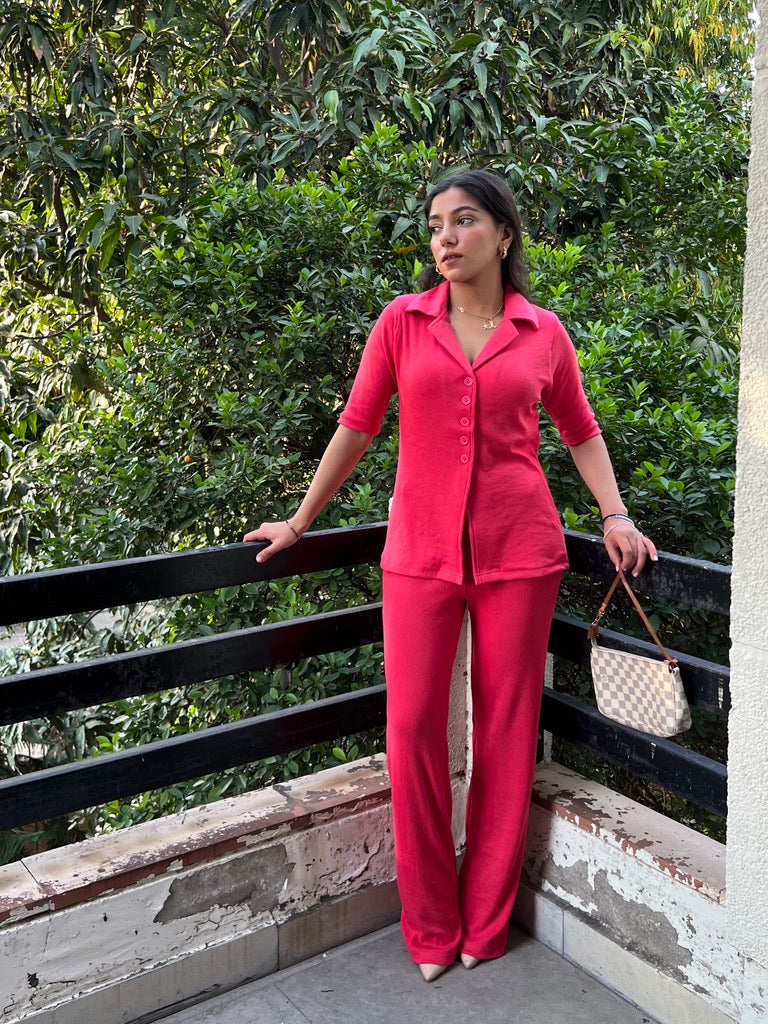 RIB Fuchsia Pink Co-ord