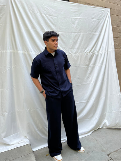 French Terry Unisex Navy Blue Co-ord