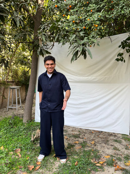 French Terry Unisex Navy Blue Co-ord