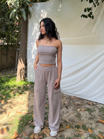French Terry Melange Cargo Set