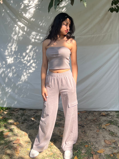 French Terry Melange Cargo Set