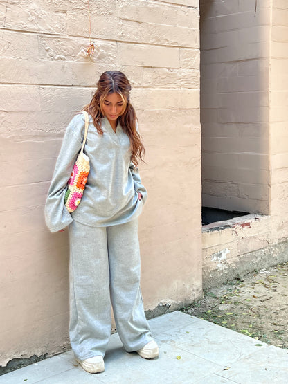 Cotton Fleece Grey Co-ord