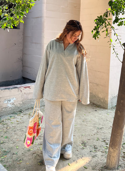 Cotton Fleece Grey Co-ord