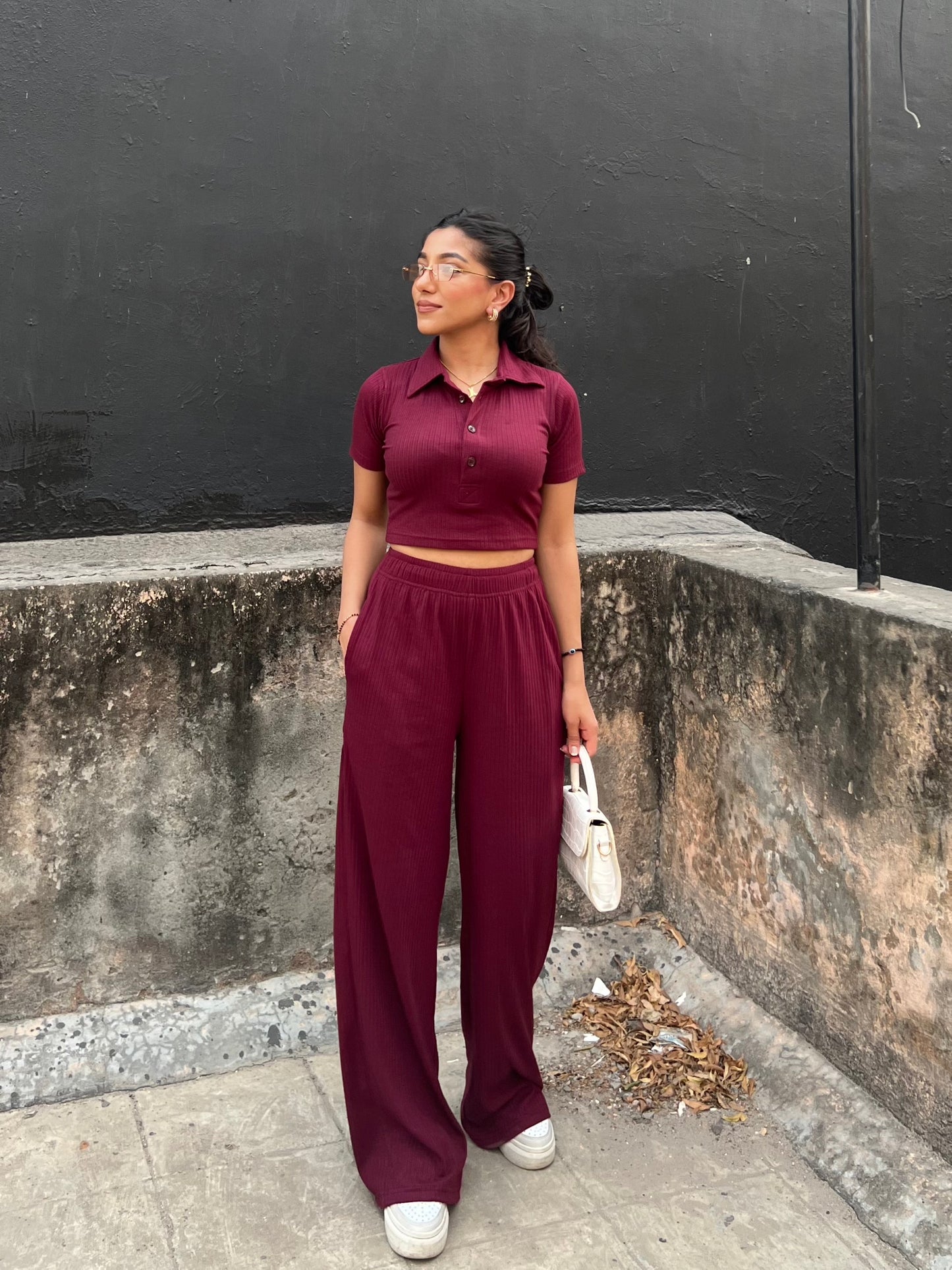 RIB Wine Crop  Co-ord