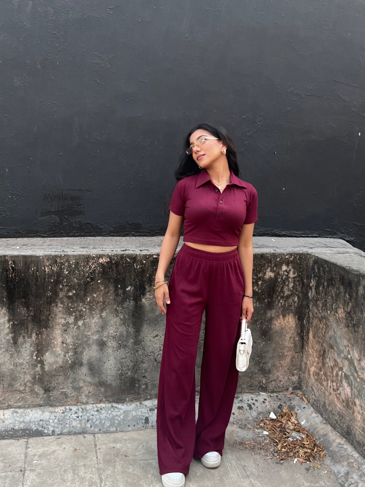 RIB Wine Crop  Co-ord