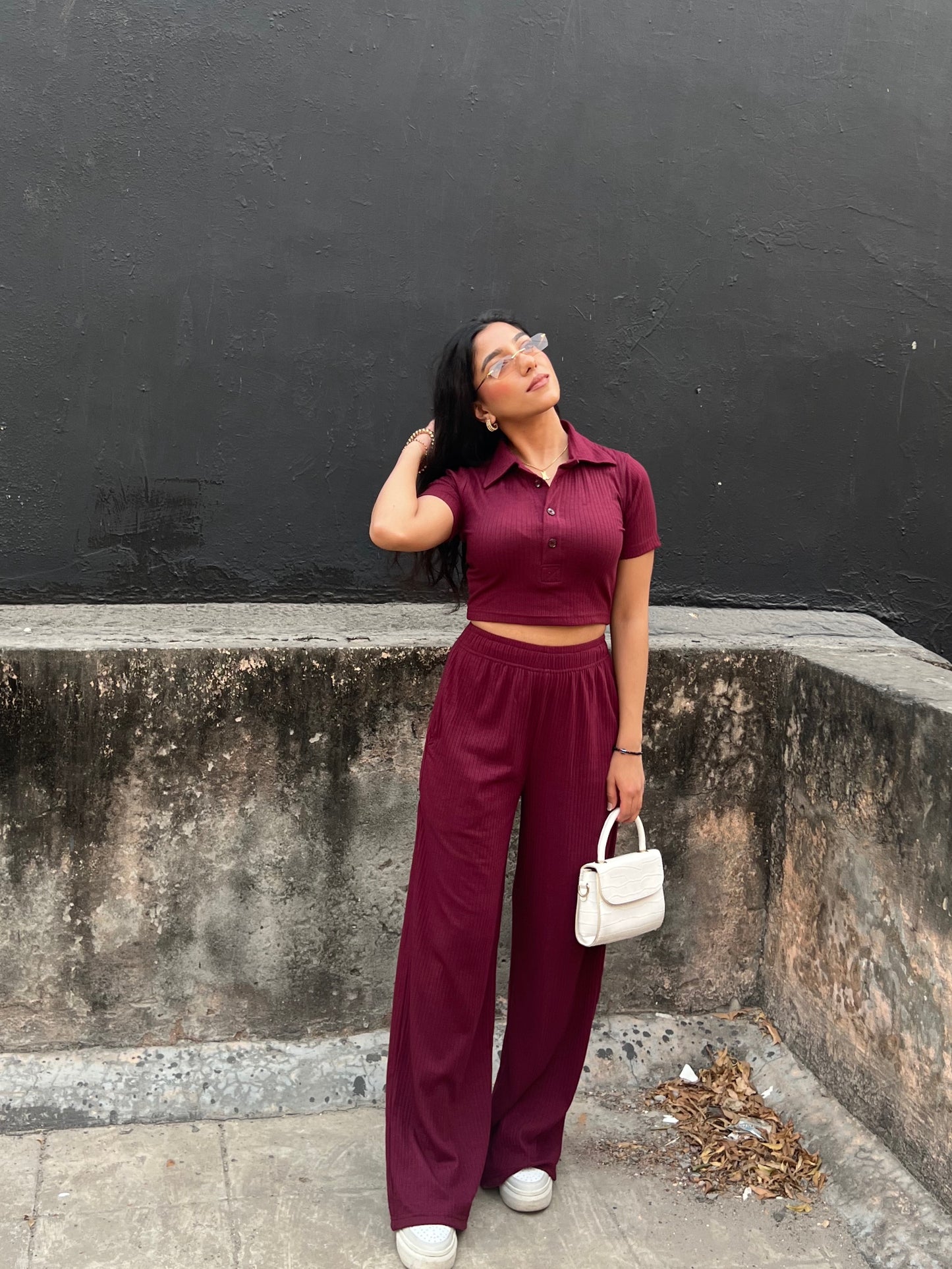 RIB Wine Crop  Co-ord