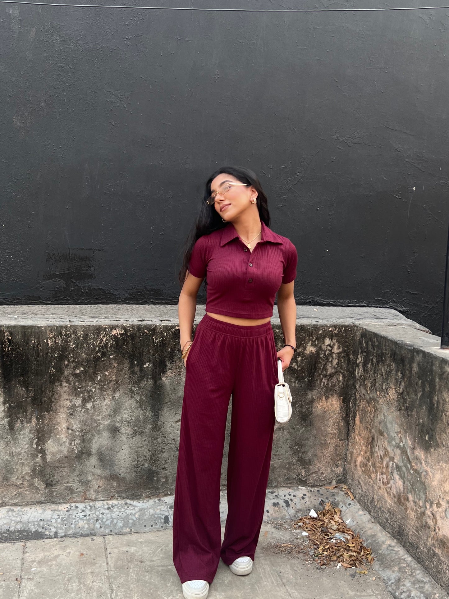 RIB Wine Crop  Co-ord