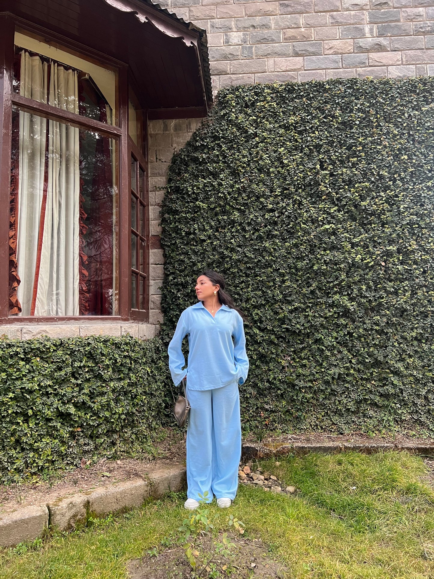 Cotton Fleece Sky Blue Co-ord